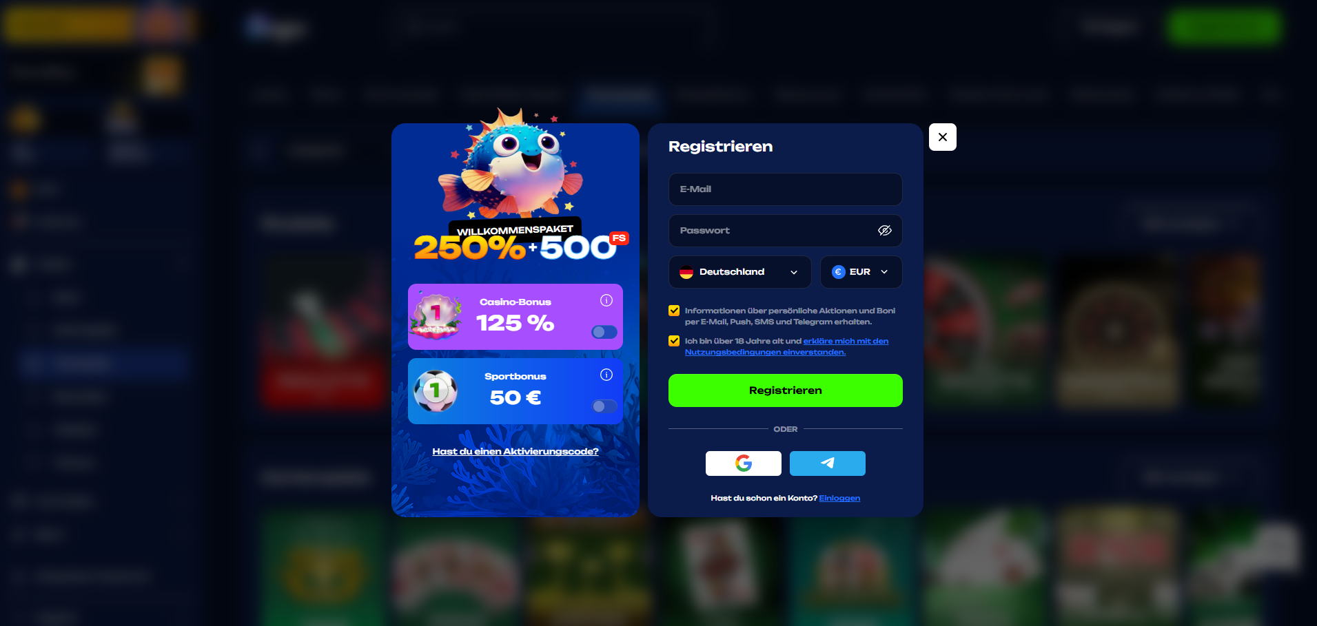 Casino Fugu Registrierung